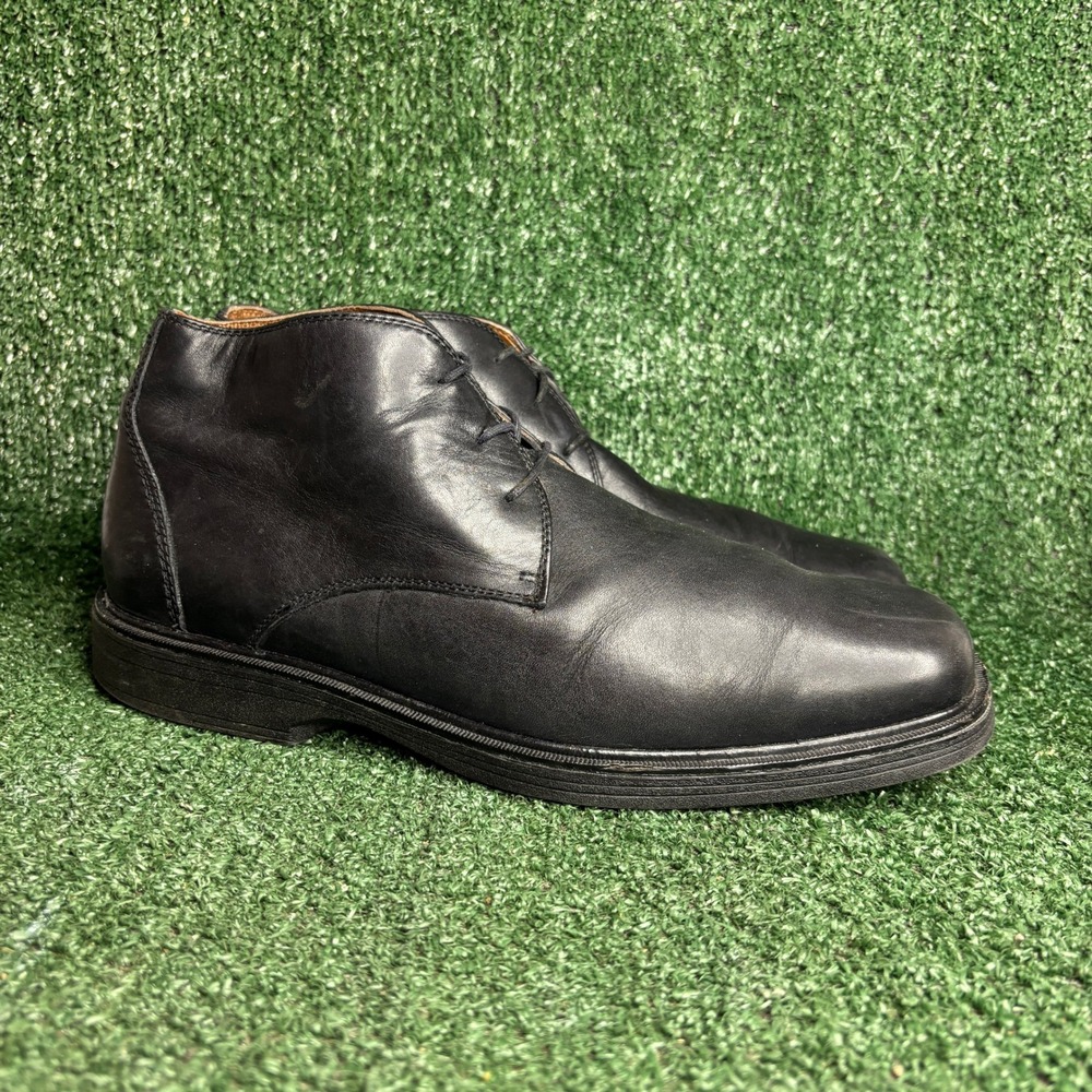 Johnston Murphy Waterproof Leather Comfort Chukka Boots Black Mens Size 10M